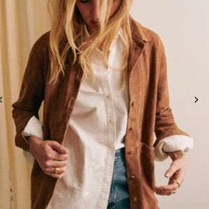 Sezane Camel Suede "Will Jacket" Size M